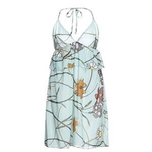 Manila Grace babydoll Y2K style dress sz. 8 floral Silk/Cotton Halter Top NWT